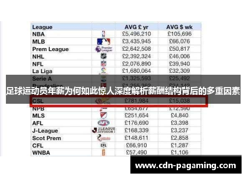 足球运动员年薪为何如此惊人深度解析薪酬结构背后的多重因素
